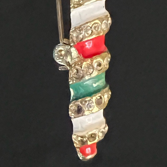 Vintage Christmas Candy Cane Brooch - Picture 6 of 7